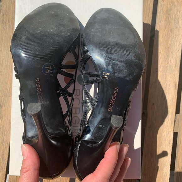 🖤BCBG Girls Black Heels Size 7.5 - Picture 4 of 8